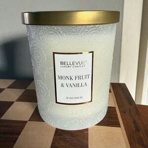 Bellevue Luxury Candle Monk Fruit & Vanilla 12 oz. Double Wick New